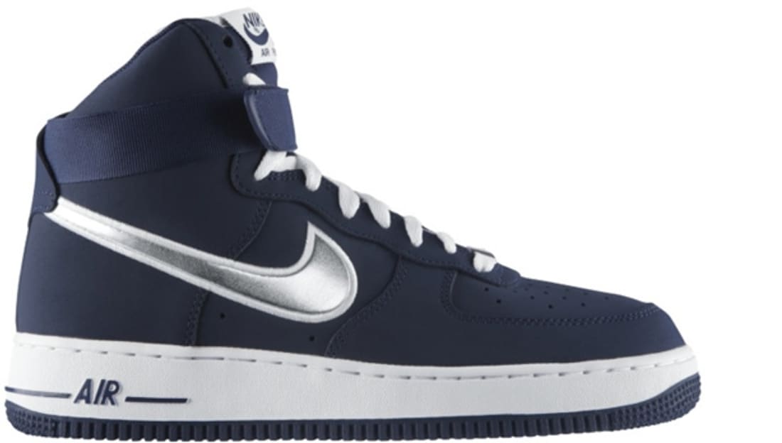 nike air force 1 high midnight navy metallic silver nike air force 1 high midnight navy metallic silver