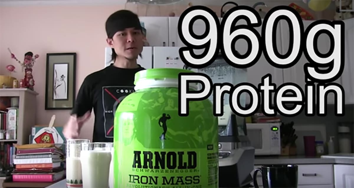 Watch Matt Stonie Destroy a 12,000 Container of Protein Powder in Under Three Minutes First We