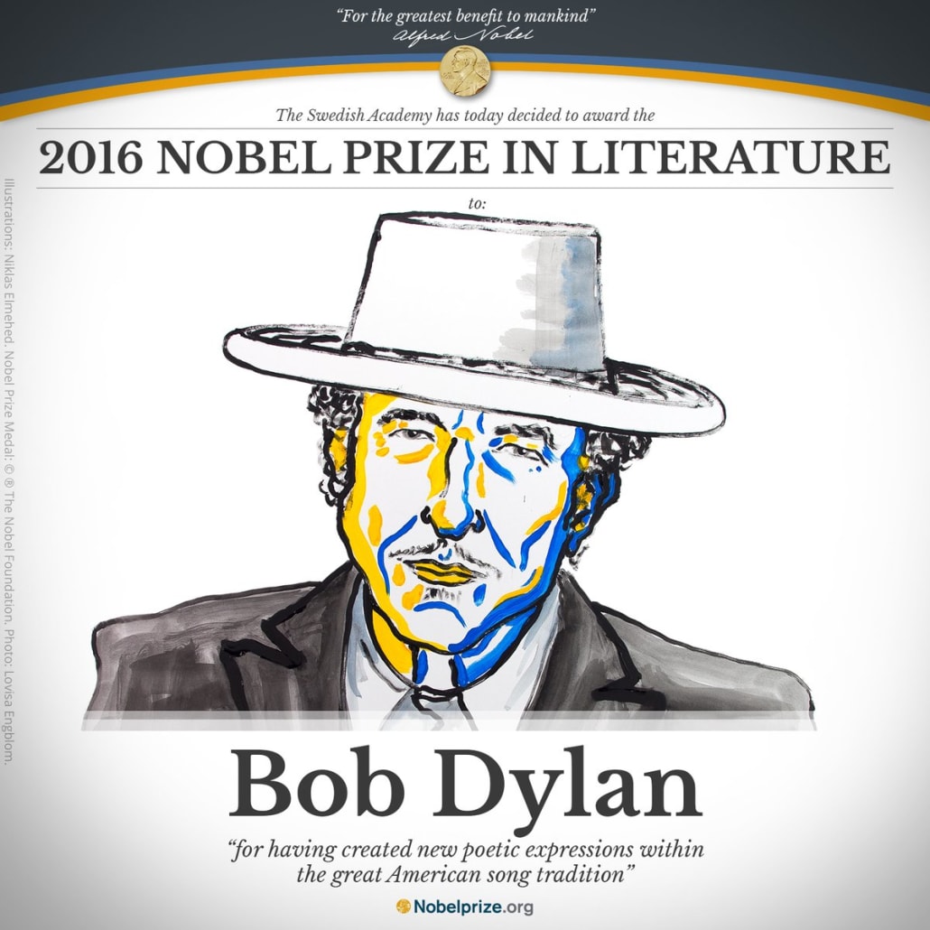 Bob Dylan the First Musician to Win the Nobel